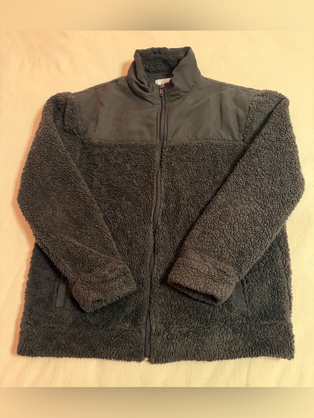 Old Navy Black Sherpa Zip Jacket